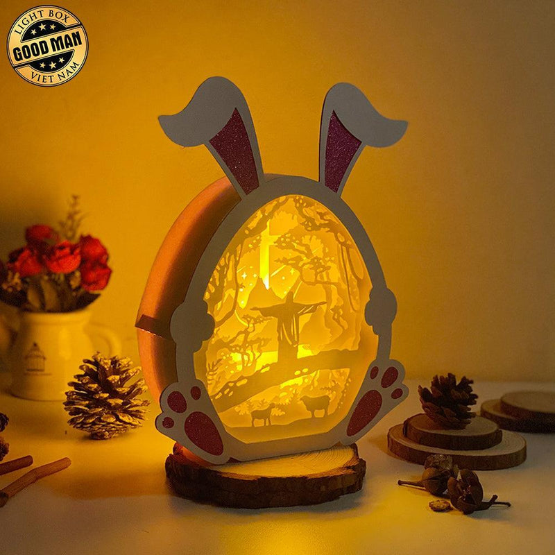 Jesus 1 - Paper Cut Bunny Light Box File - Cricut File - 9,7x7,5 Inches - LightBoxGoodMan - LightboxGoodman