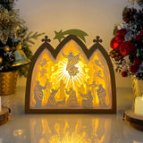 Jesus 1 - Paper Cut Nativity House Light Box File - Cricut File - 7x8 Inches - LightBoxGoodMan