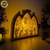 Jesus 1 - Paper Cut Nativity House Light Box File - Cricut File - 7x8 Inches - LightBoxGoodMan - LightboxGoodman