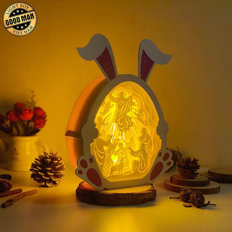 Jesus 2 - Paper Cut Bunny Light Box File - Cricut File - 9,7x7,5 Inches - LightBoxGoodMan - LightboxGoodman