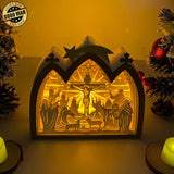 Jesus 2 - Paper Cut Nativity House Light Box File - Cricut File - 7x8 Inches - LightBoxGoodMan - LightboxGoodman