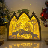 Jesus 3 - Paper Cut Nativity House Light Box File - Cricut File - 7x8 Inches - LightBoxGoodMan