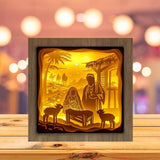 Jesus 3 Square - Paper Cutting Light Box - LightBoxGoodman