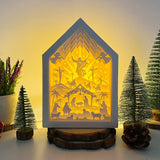 Jesus - Christmas House Papercut Lightbox File - Cricut File - 5.1x7.4 Inches - LightBoxGoodMan