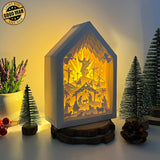 Jesus - Christmas House Papercut Lightbox File - Cricut File - 5.1x7.4 Inches - LightBoxGoodMan - LightboxGoodman