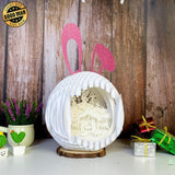 Jesus - Easter Rabbit 3D Pop-up File - Cricut File - 12.9x7.45" - LightBoxGoodMan - LightboxGoodman