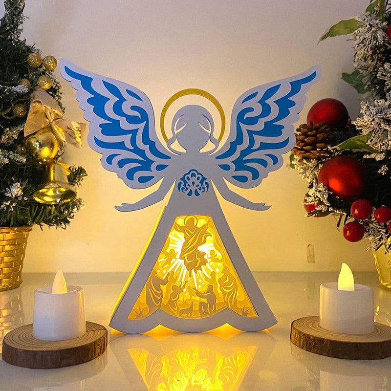 Jesus - Paper Cut Angel Light Box File - Cricut File - 8x8 inches - LightBoxGoodMan - LightboxGoodman