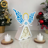 Jesus - Paper Cut Angel Light Box File - Cricut File - 8x8 inches - LightBoxGoodMan - LightboxGoodman