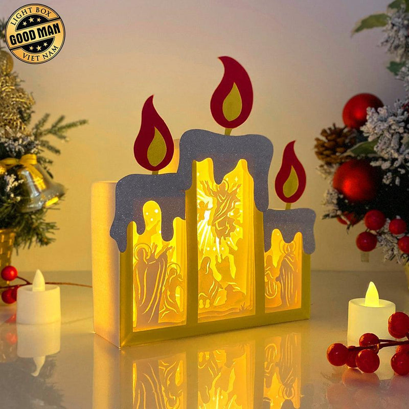 Jesus - Paper Cut Candle Light Box File - Cricut File - 8,6x7 inches - LightBoxGoodMan - LightboxGoodman