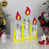 Jesus - Paper Cut Candle Light Box File - Cricut File - 8,6x7 inches - LightBoxGoodMan - LightboxGoodman