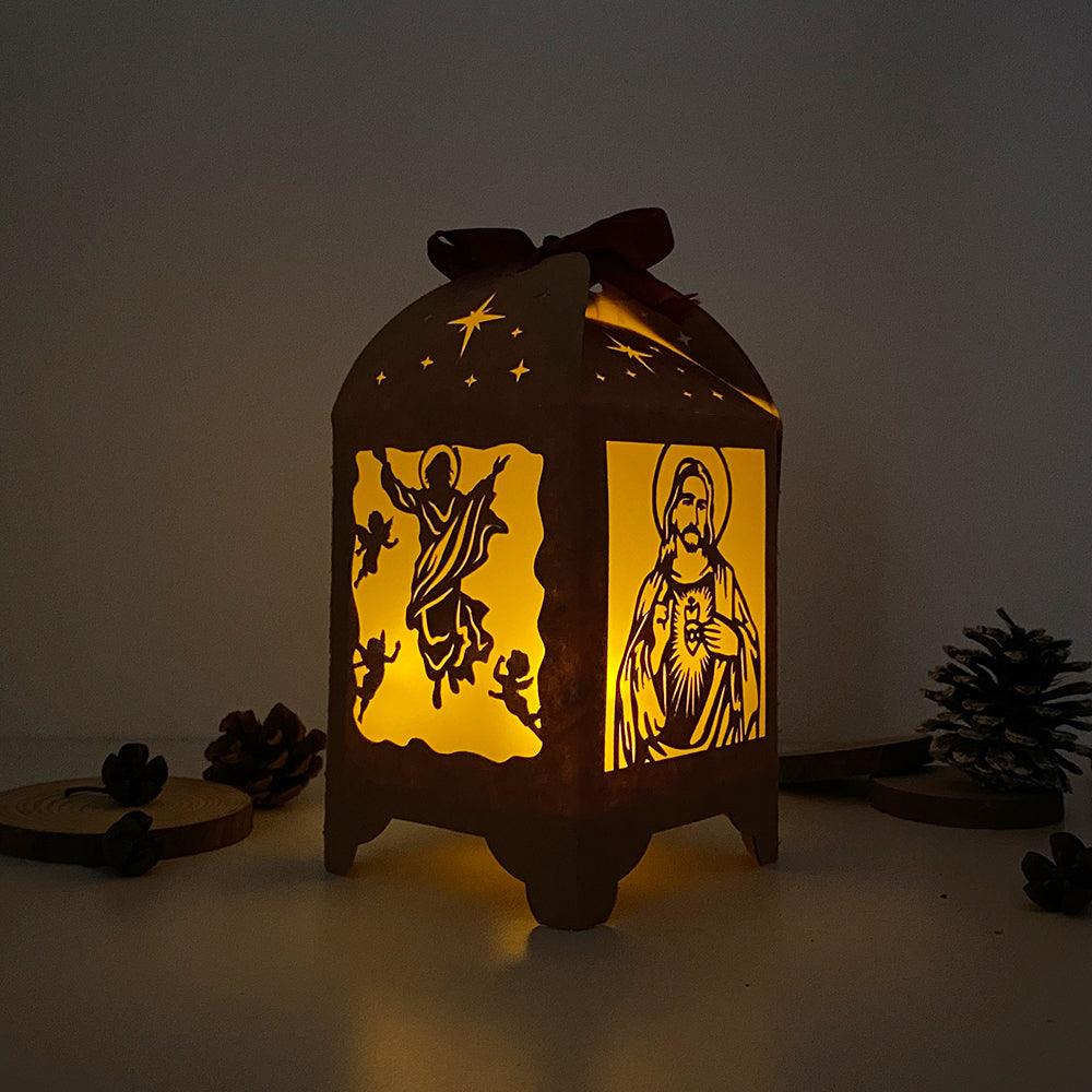 Jesus - Paper Cut Lantern File - Cricut File - 10,5x20,6cm - LightBoxGoodMan - LightboxGoodman
