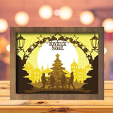 Joyeux Noel 11 - Paper Cutting Light Box - LightBoxGoodman - LightboxGoodman