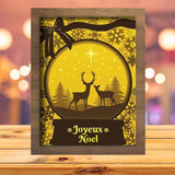 Joyeux Noel 15 - Paper Cutting Light Box - LightBoxGoodman