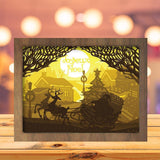 Joyeux Noel 8 - Paper Cutting Light Box - LightBoxGoodman - LightboxGoodman