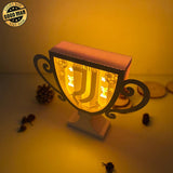 Juventus 2 - Paper Cut Cup Light Box File - Cricut File - 24,2x28,5cm - LightBoxGoodMan - LightboxGoodman