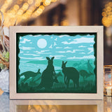 Kangaroo – Paper Cut Light Box File - Cricut File - 8x10 inches - LightBoxGoodMan - LightboxGoodman
