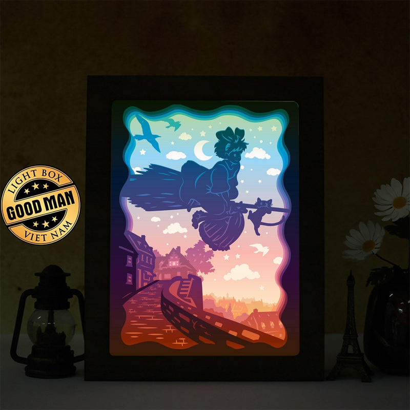 Kiki’s Delivery Service 2 - Paper Cut Light Box File - Cricut File - 20x26cm - LightBoxGoodMan - LightboxGoodman