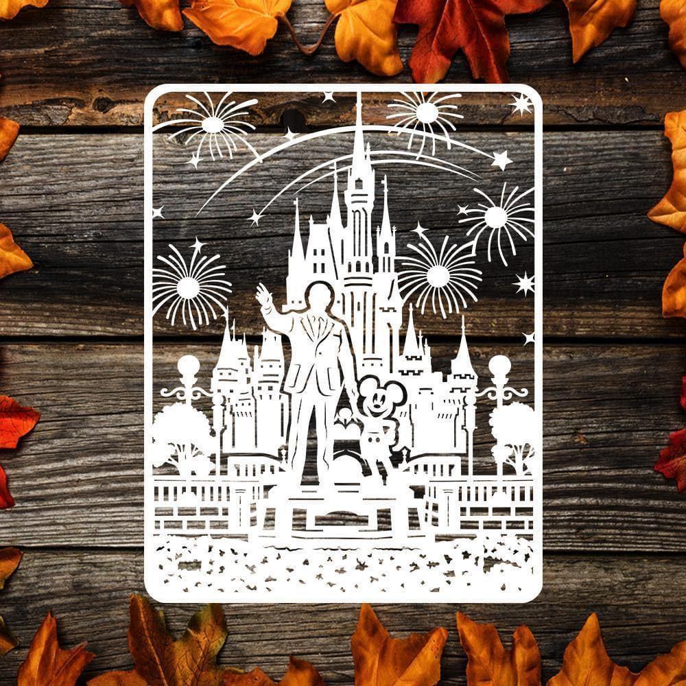 Kirigami Disneyland – Paper Cutting SVG Template files, 20x26 cm - LightboxGoodman