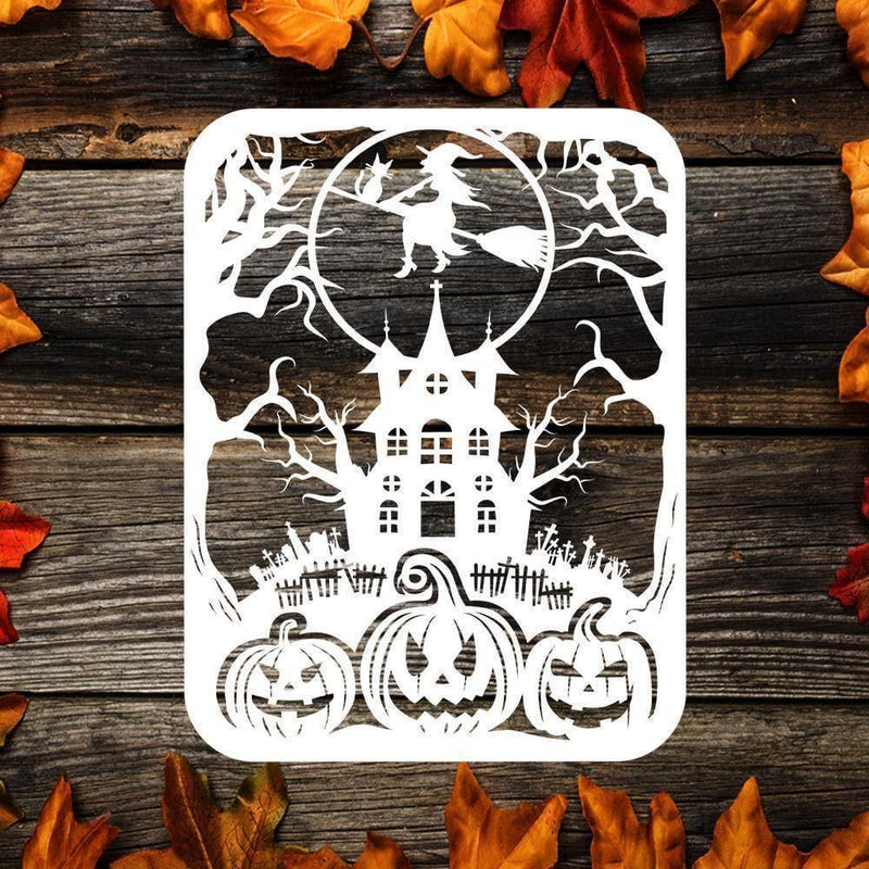 Kirigami Halloween 3a – Paper Cutting SVG Template files, 20x26 cm - LightboxGoodman