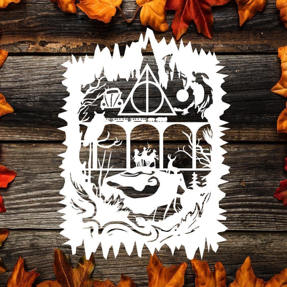Kirigami Harry Potter – Paper Cutting SVG Template files, 20x26 cm - LightboxGoodman