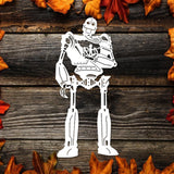 Kirigami Iron Giant – Paper Cutting SVG Template files, 13x29 cm