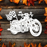 Kirigami Motorcycle – Paper Cutting SVG Template files, 26x18 cm