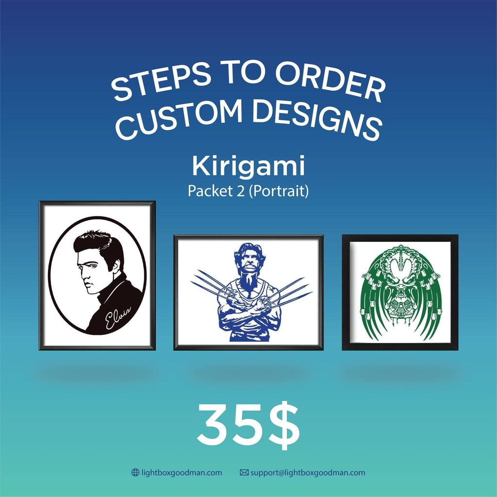 Kirigami Portraits Custom Designs - LightboxGoodman