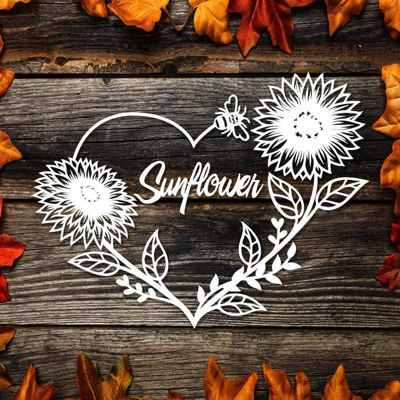 Kirigami Sunflower 2 – Paper Cutting SVG Template files, 20x27 cm - LightboxGoodman