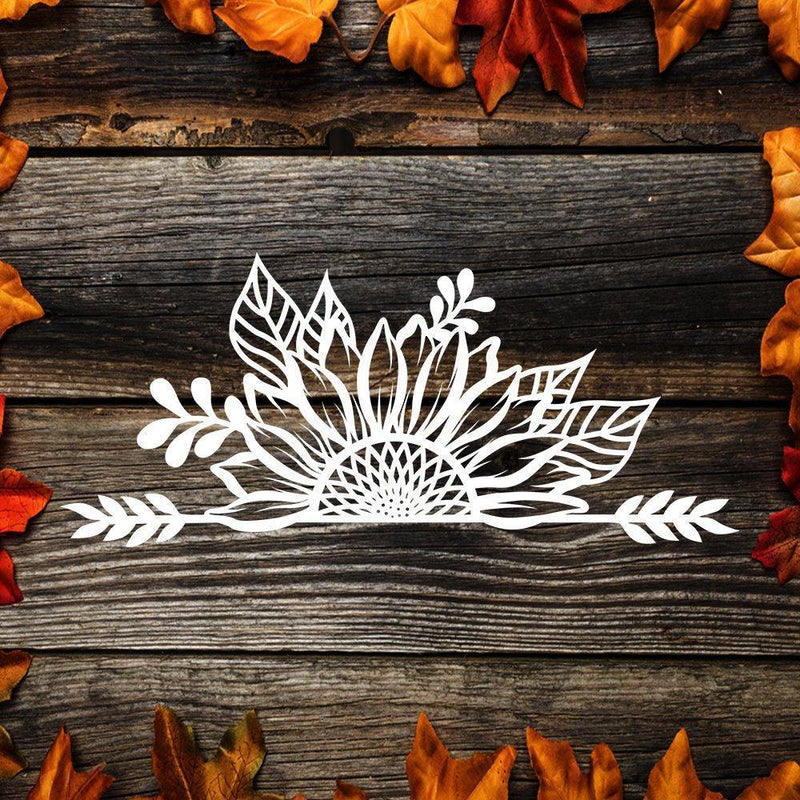 Kirigami Sunflower – Paper Cutting SVG Template files, 24x10 cm - LightboxGoodman