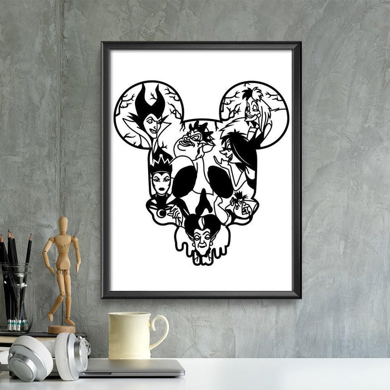 Kirigami Villain Disney – Paper Cutting SVG Template files, 20x22 cm - LightboxGoodman