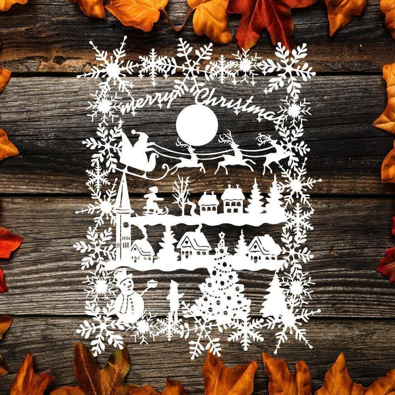 Kirigami Xmas 16 – Paper Cutting SVG Template files, 20x26 cm - LightboxGoodman