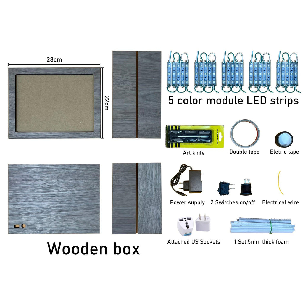 Kit DIY Paper Cut Light Box Full Size 21x27x7.5cm - LightboxGoodman