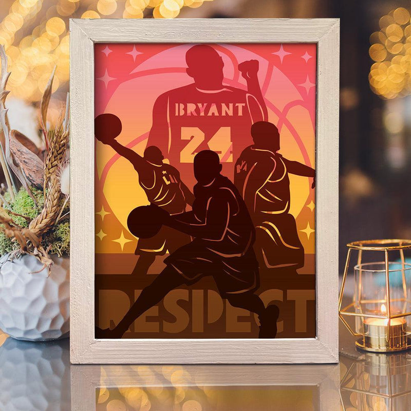 Kobe Bryant – Paper Cut Light Box File - Cricut File - 20x26cm - LightBoxGoodMan - LightboxGoodman
