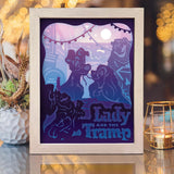 Lady and the Tramp - Paper Cut Light Box File - Cricut File - 20x26cm - LightBoxGoodMan - LightboxGoodman