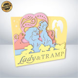 Lady And The Tramp - Paper Cut Mini-Showcase File - Cricut File - 10x12cm - LightBoxGoodMan - LightboxGoodman