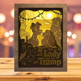 Lady and the Tramp - Paper Cutting Light Box - LightBoxGoodman - LightboxGoodman