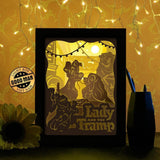 Lady and the Tramp - Paper Cutting Light Box - LightBoxGoodman - LightboxGoodman