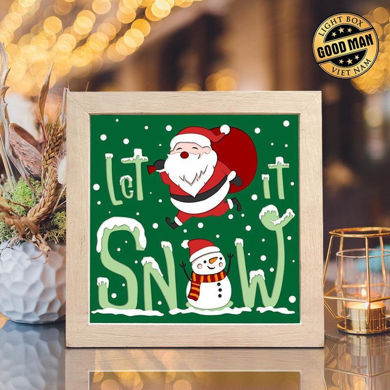 Let It Snow 2 – Paper Cut Light Box File - Cricut File - 20x20cm - LightBoxGoodMan - LightboxGoodman
