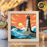 Lighthouse 14 – Paper Cut Light Box File - Cricut File - 8x8 Inches - LightBoxGoodMan - LightboxGoodman