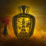 Lighthouse - 3D Pop-up Light Box Vase File - Cricut File - LightBoxGoodMan