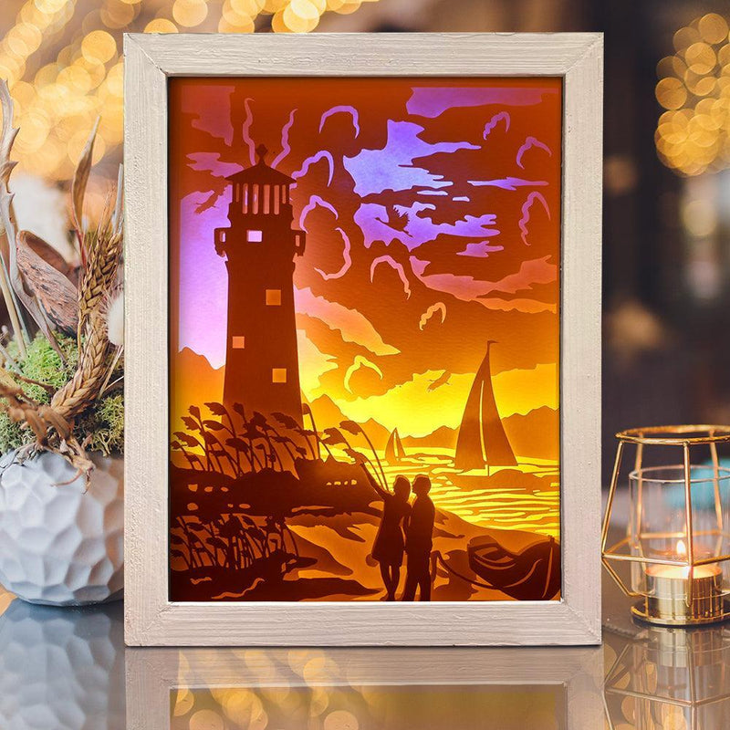 Lighthouse 5 – Paper Cut Light Box File - Cricut File - 8x10 Inches - LightBoxGoodMan - LightboxGoodman