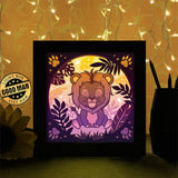 Lion Jungle - Paper Cutting Light Box - LightBoxGoodman - LightboxGoodman