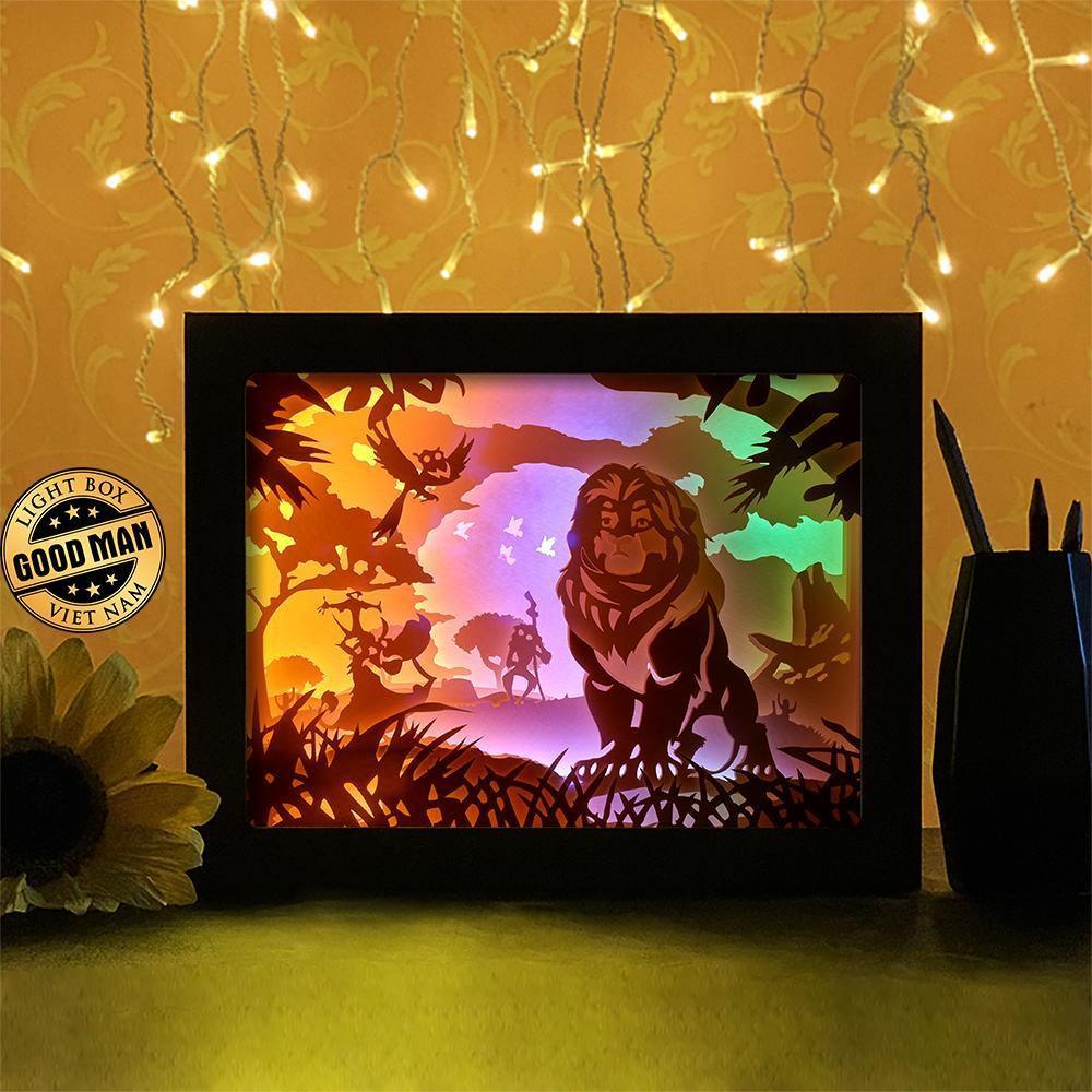 Lion King 2 - Paper Cutting Light Box - LightBoxGoodman - LightboxGoodman