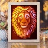 Lion Portrait 1 – Paper Cut Light Box File - Cricut File - 8x10 inches - LightBoxGoodMan