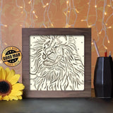 Lion Portrait 2 - Paper Cutting Light Box - LightBoxGoodman - LightboxGoodman