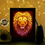 Lion Portrait - Paper Cutting Light Box - LightBoxGoodman - LightboxGoodman