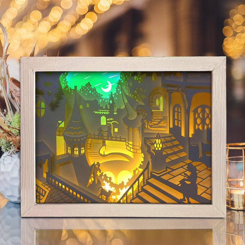 Little Girl And Cat – Paper Cut Light Box File - Cricut File - 20x26cm - LightBoxGoodMan - LightboxGoodman