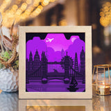 London 1 Square  - Paper Cut Light Box File - Cricut File - 8x8 inches - LightBoxGoodMan