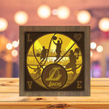 Los Angeles Lakers - Paper Cutting Light Box - LightBoxGoodman