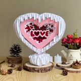 Love 4 - 3D Pop-up Light Box Heart File - Cricut File - LightBoxGoodMan